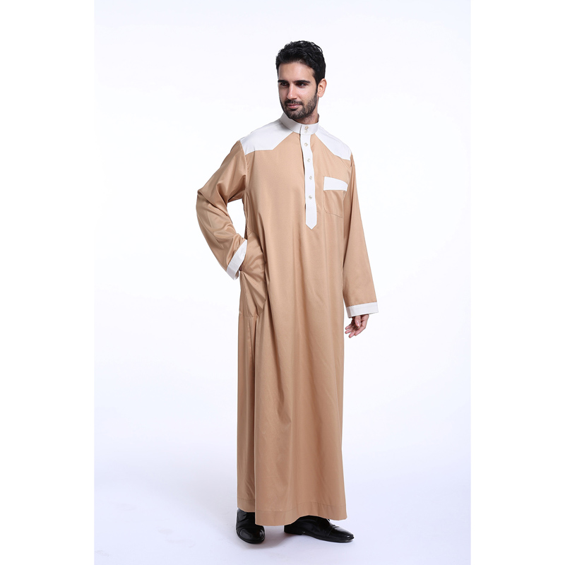 men's Islamic long shirt Muslim robe Middle East men's galabia Muslim Arab men's gown