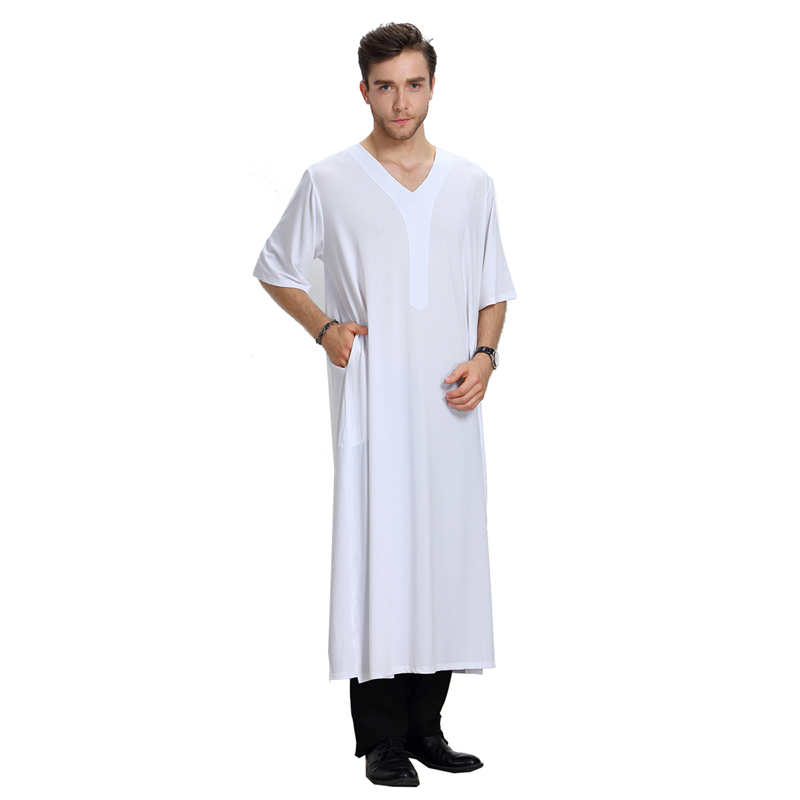 men's Islamic long shirt Muslim robe Middle East men's galabia Muslim Arab men's gown