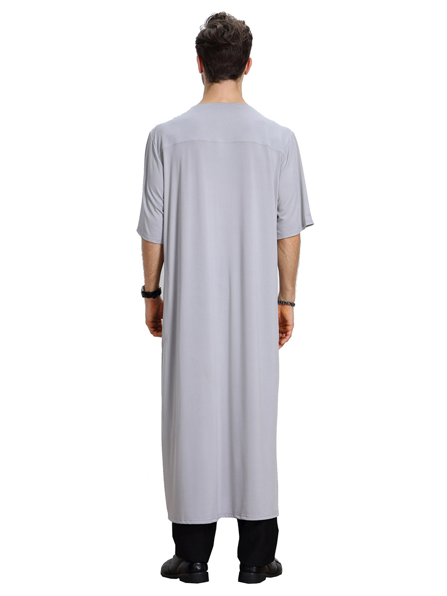 men's Islamic long shirt Muslim robe Middle East men's galabia Muslim Arab men's gown