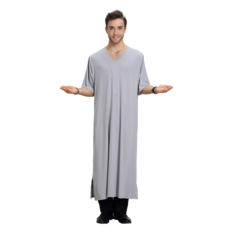 men's Islamic long shirt Muslim robe Middle East men's galabia Muslim Arab men's gown