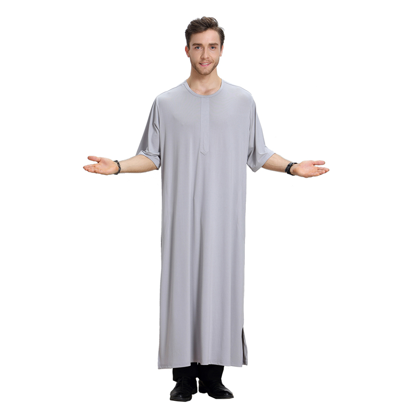 men's Islamic long shirt Muslim robe Middle East men's galabia Muslim Arab men's gown