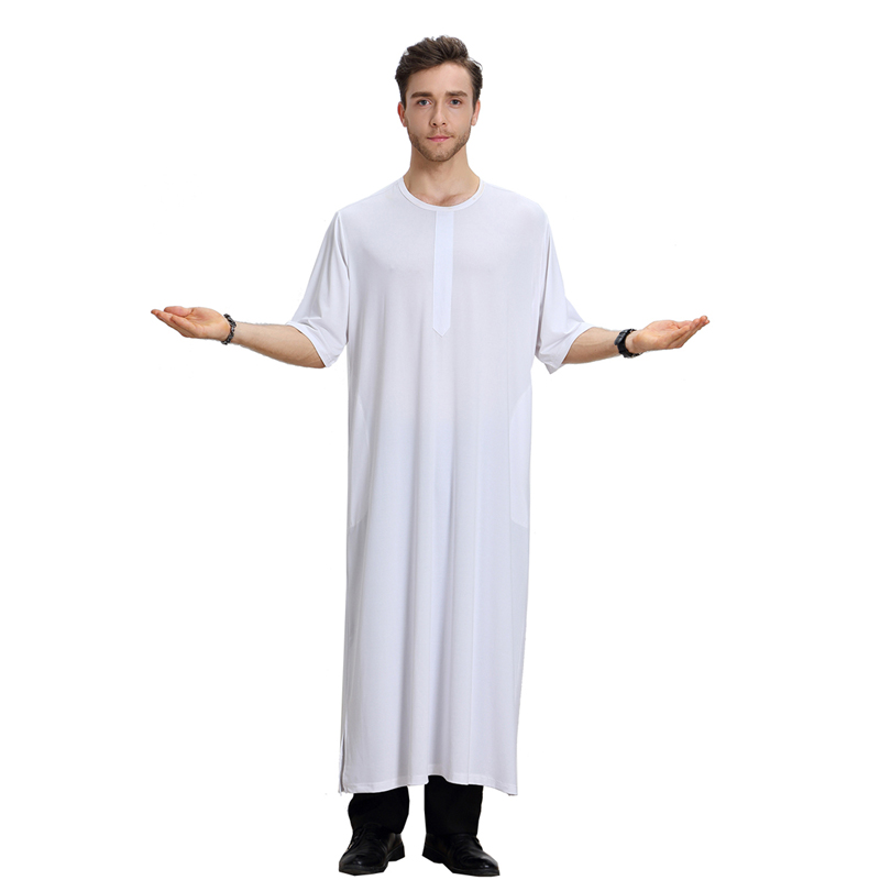 men's Islamic long shirt Muslim robe Middle East men's galabia Muslim Arab men's gown