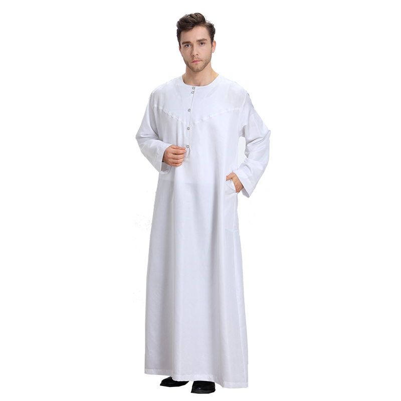 men's Islamic long shirt Muslim robe Middle East men's galabia Muslim Arab men's gown