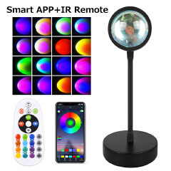 Bluetooth intelligent sunset projector sun projector remote LED Night Light app for room decoration photography gifts