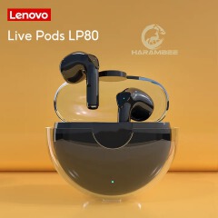 Lenovo LP80 TWS Bluetooth Earphones Semi-in-ear 9D HIFI Sound Noise reduction Low Latency Wireless Earbuds Earpods
