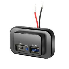 QC3.0 PD Dual Landfill USB Port Car Charger RV Fast Charger Outlet Adapter Power Outlet 12V USB Charger QC3.0 tthzpt Landfill