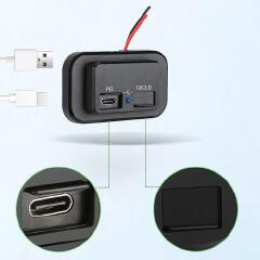 QC3.0 PD Dual Landfill USB Port Car Charger RV Fast Charger Outlet Adapter Power Outlet 12V USB Charger QC3.0 tthzpt Landfill