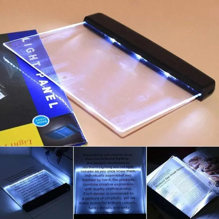 Student LED flat book light reading night light eye protection book light children's night reading light flat travel night light