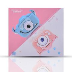 Cute Cat Children's Digital Camera Silicone Cover Color Screen Dual Self Shooting Video Digital Camera for Children's Birthday and Christmas Gifts