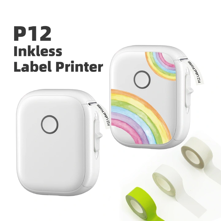 Home label printer, self-adhesive magnetic suction portable mini printer, P12 continuous paper thermal label machine