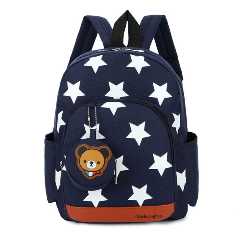 Stars Printing Nylon Children Backpacks Kids Kindergarten School Bag Backpacks Boys Girls School Bag