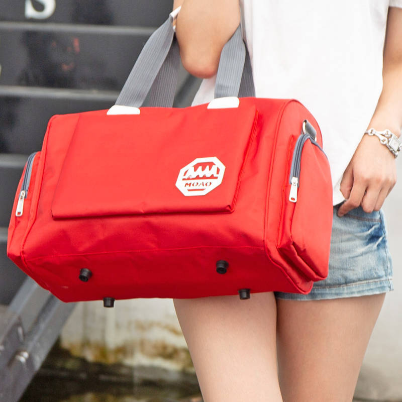 Polyester Travel Bag Unisex Foldable Duffle Bag Organizers Large Capacity Travel  Gym Shoulder Bags