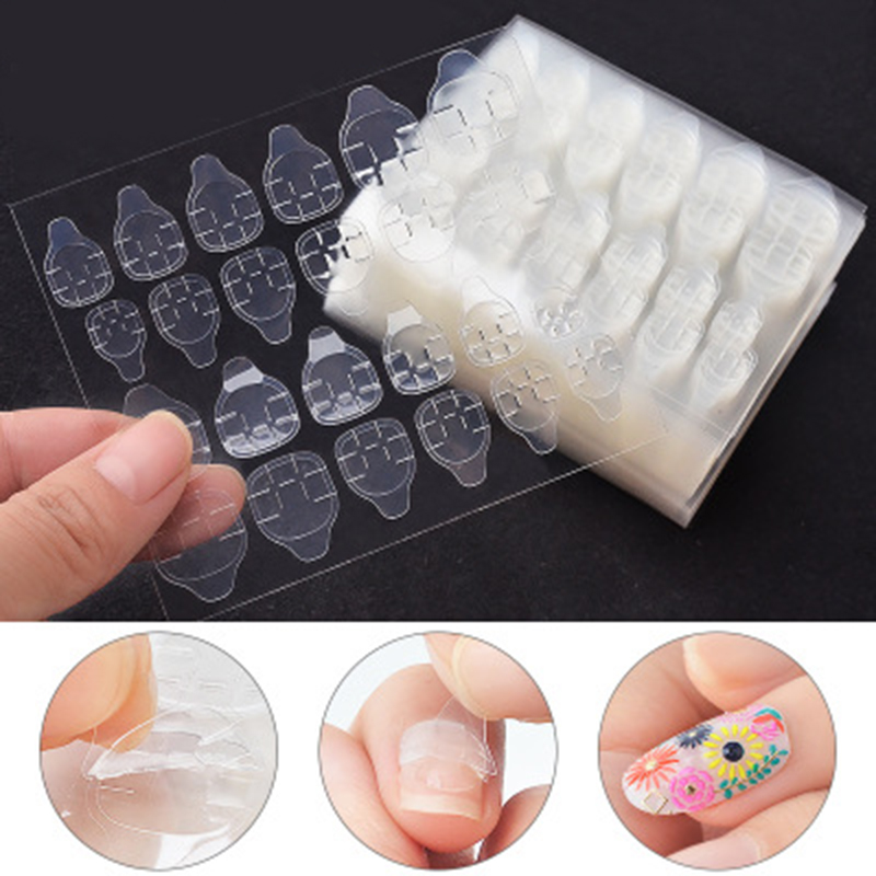 120pcs Double Sided False Nail Art Adhesive Tape Glue Sticker DIY Tips Fake Nail Acrylic Manicure view 4