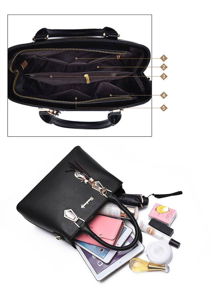 YIQI Crossbody Tote Handbags Chain Composite Bag Women Female Messenger Flap Shoulder Pocket