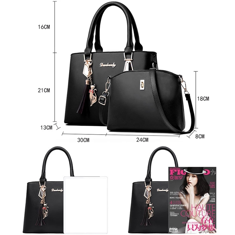 YIQI Crossbody Tote Handbags Chain Composite Bag Women Female Messenger Flap Shoulder Pocket