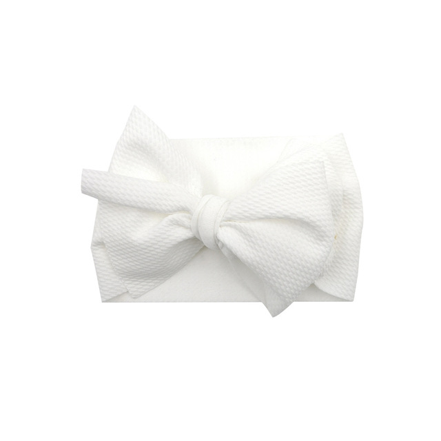 Newborn Baby Girls Headband Toddler Big Bow Hairband Cute Solid Stretch Turban Knot Head Wrap