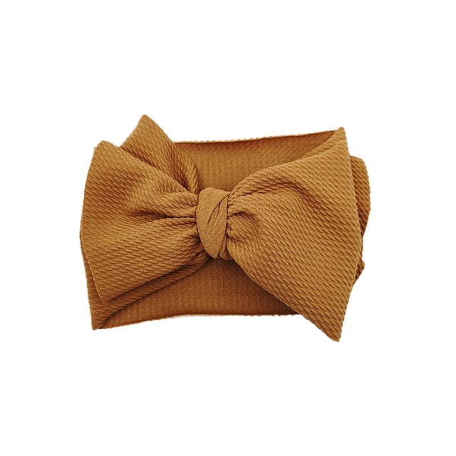 Newborn Baby Girls Headband Toddler Big Bow Hairband Cute Solid Stretch Turban Knot Head Wrap