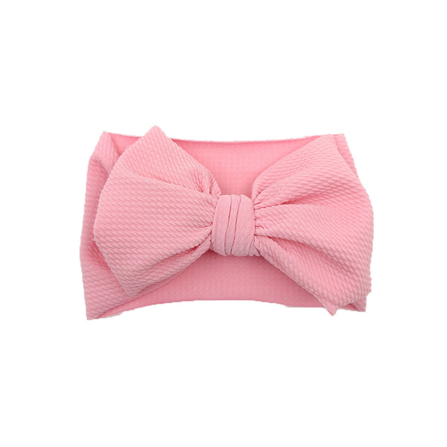Newborn Baby Girls Headband Toddler Big Bow Hairband Cute Solid Stretch Turban Knot Head Wrap