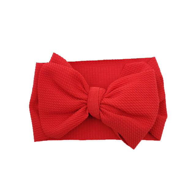 Newborn Baby Girls Headband Toddler Big Bow Hairband Cute Solid Stretch Turban Knot Head Wrap