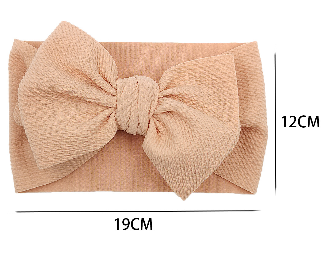 Newborn Baby Girls Headband Toddler Big Bow Hairband Cute Solid Stretch Turban Knot Head Wrap
