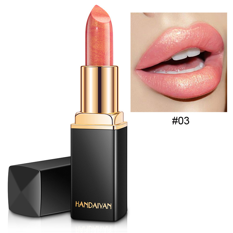 Handaiyan Waterproof Nude Glitter Lipstick Makeup Long Lasting Velvet Red Mermaid Sexy Shimmer Matte Lip Stick Cosmetic Beauty view 3