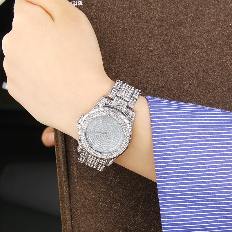 Quartz Watches Man Women Fashion Bling Casual Ladies Watche Female Gold Watchs Crystal Diamond Watch