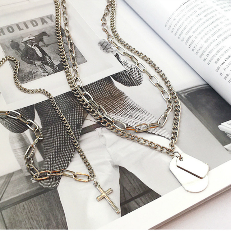 3PCS/SET rendy sexy necklace multilayer hip hop long chain cool necklace for women men jewelry gifts