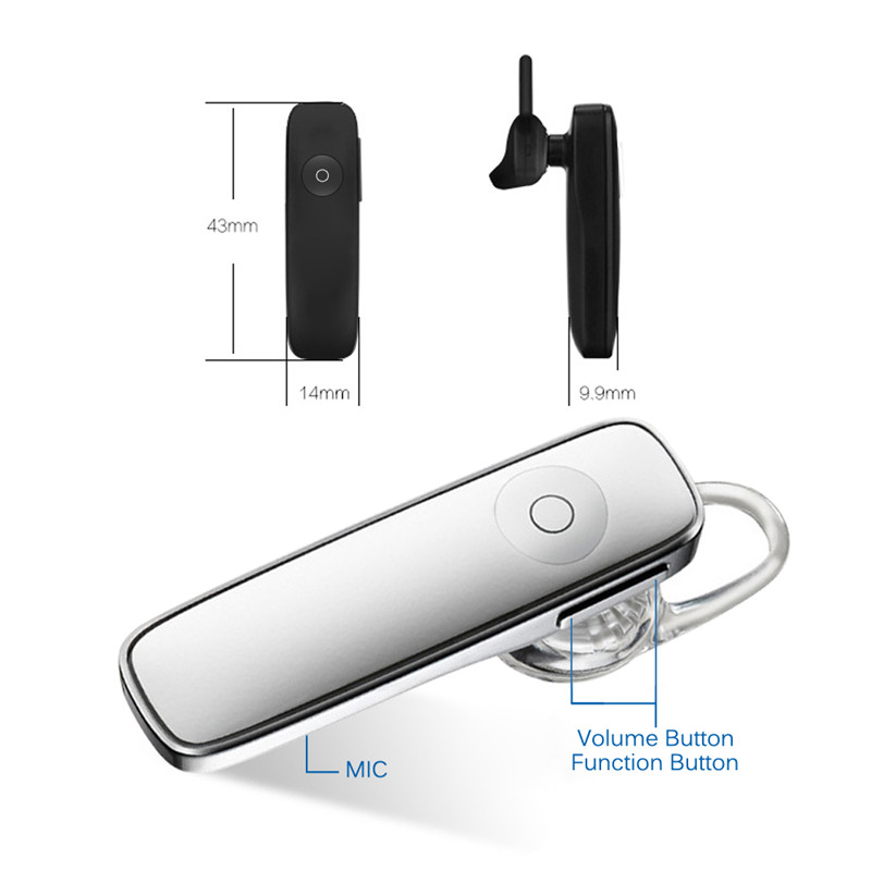 Bluetooth Earbuds Hook Sport Business Wireless Earphones Built-in Mic For Smartphone Hands Free Call