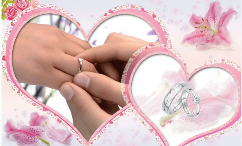 Classic Crystal Stone Wedding Engagement Couples Rings Sets Plated Rings for Man Women Jewelry Rings
