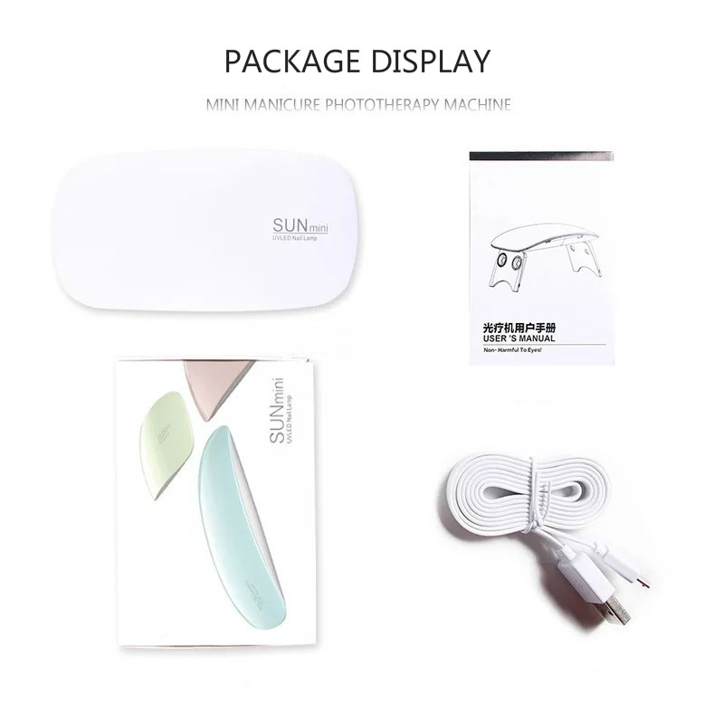 Nail sunmini mouse light therapy machine led portable nail polish glue baking lamp usb interface view 9