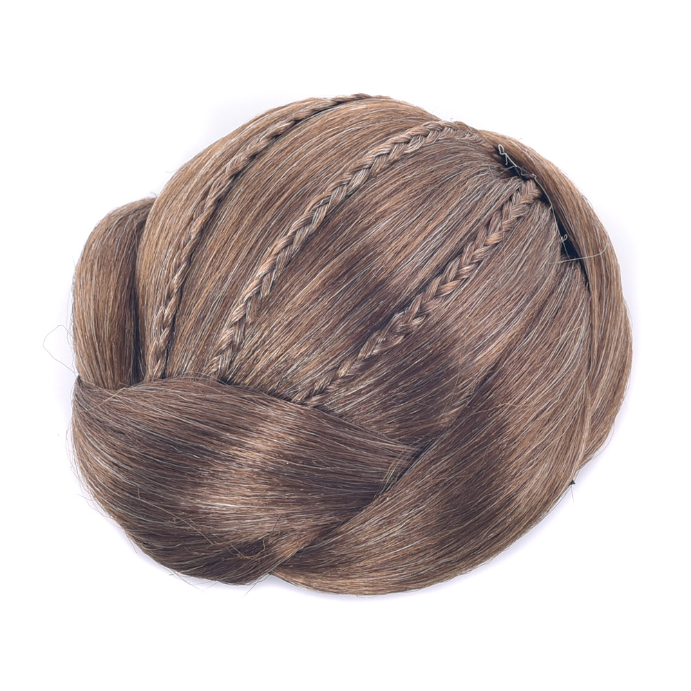Wigs Ball head braid package high temperature silk bun women's hair set