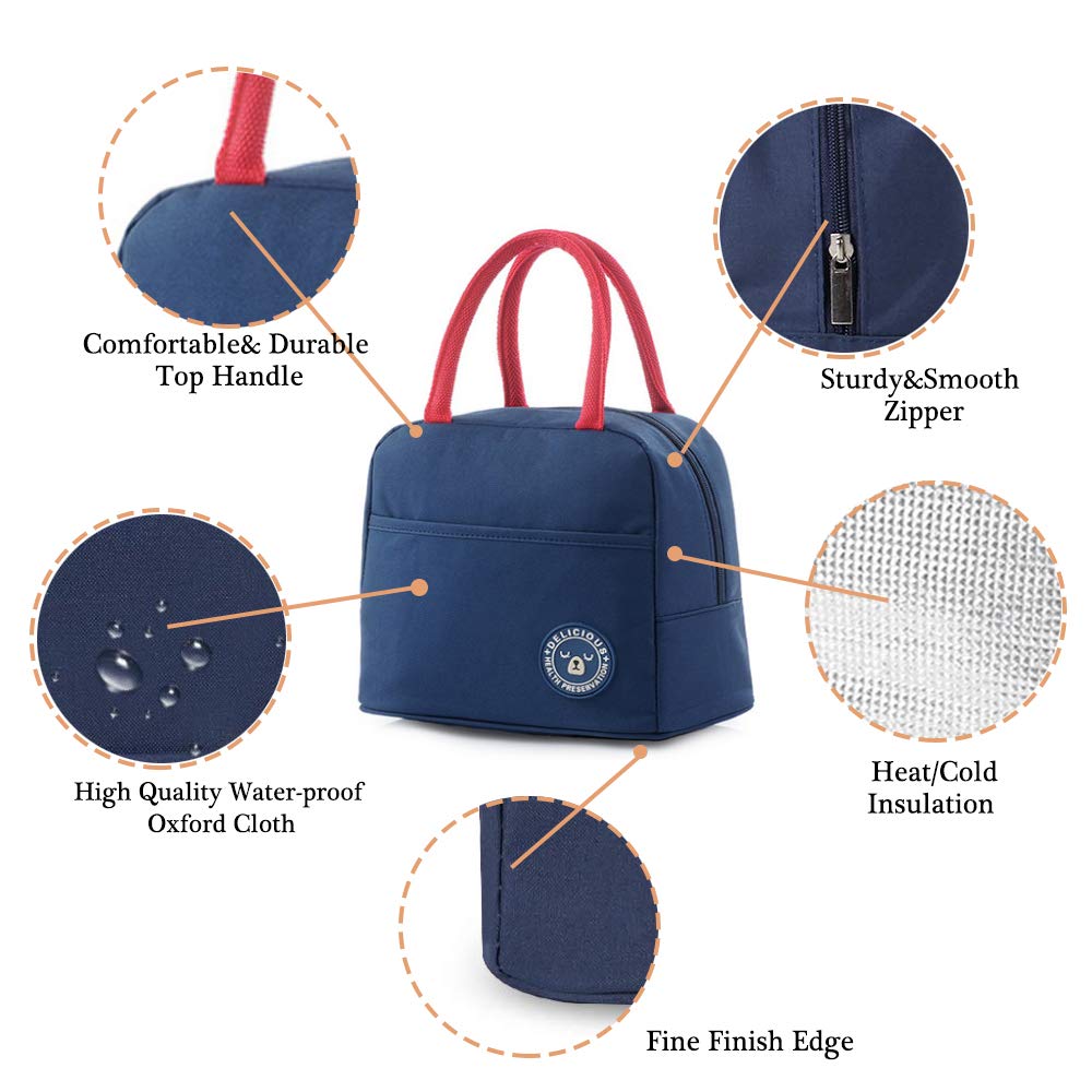 Insulated Lunch Bags for Women,Lunch Cool Bag Adults Water-Resistant Thermal Leak-Proof Lunch