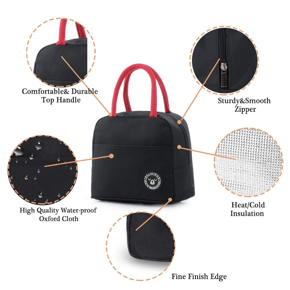 Insulated Lunch Bags for Women,Lunch Cool Bag Adults Water-Resistant Thermal Leak-Proof Lunch
