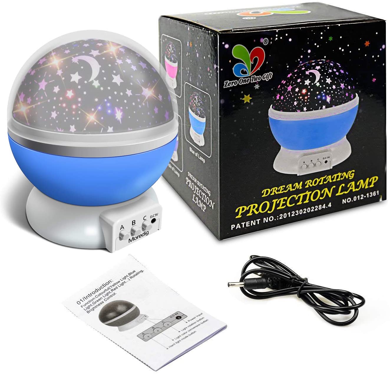 1PCS Star Projector Night Light, Baby Night Light Rotation LED Night Light for Baby Nursery Bedroom