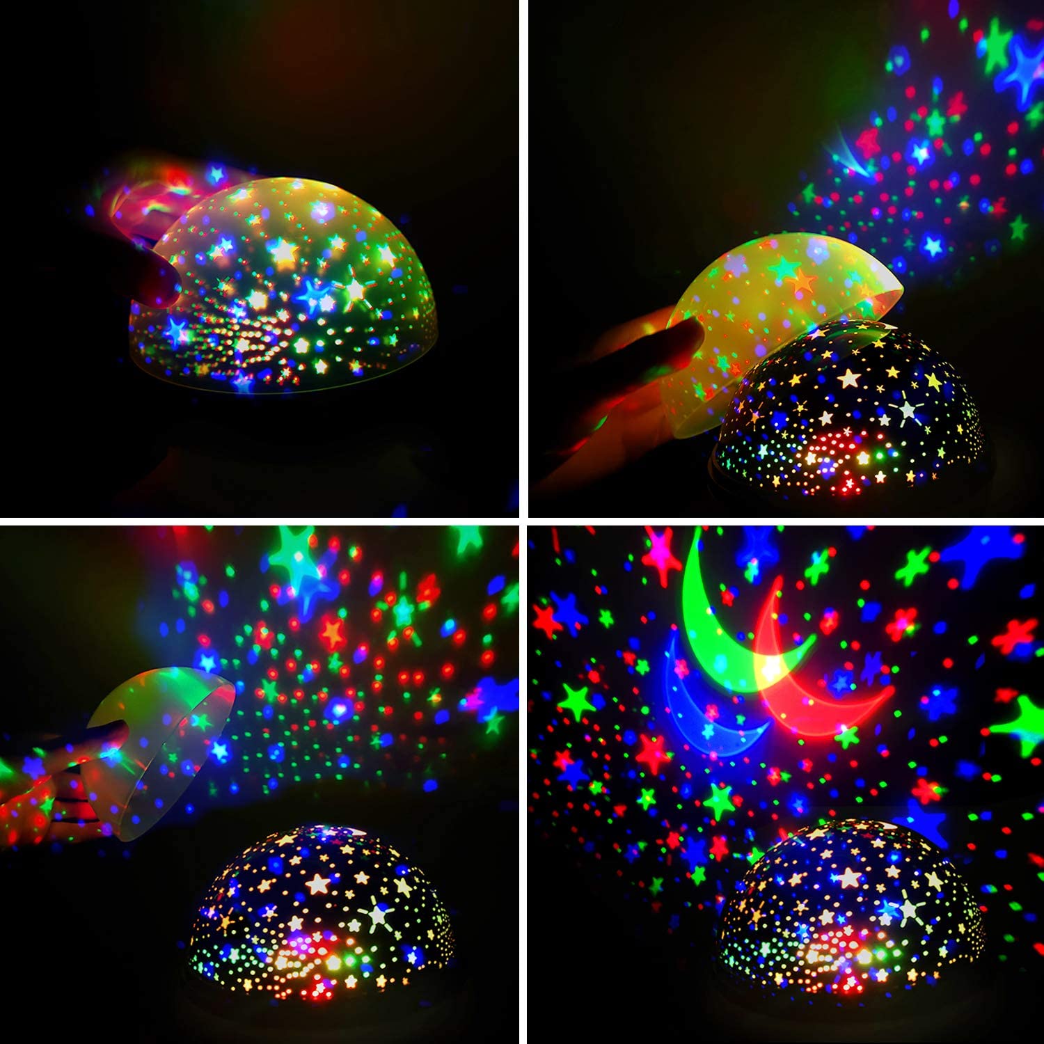 1PCS Star Projector Night Light, Baby Night Light Rotation LED Night Light for Baby Nursery Bedroom