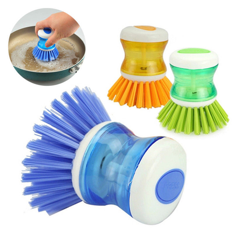 Kitchen Washing Dish Soap Dispenser Brush