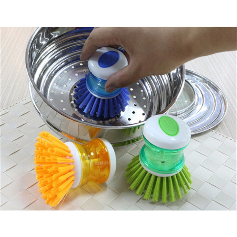 Kitchen Washing Dish Soap Dispenser Brush