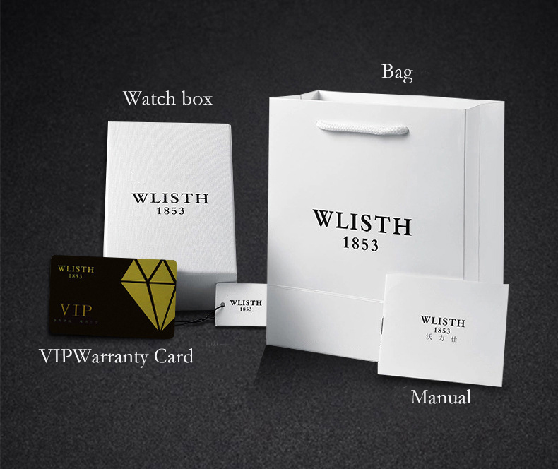 WLISTH Men  Women Lady Business Classic Simple Wrist watch Leather band Couple watch Waterproof