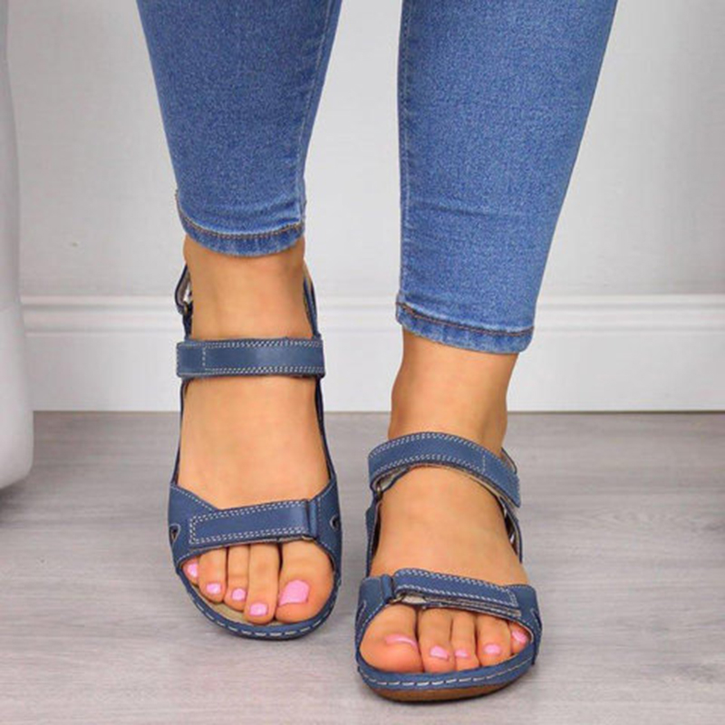 Fashion Women Sandals Flat Open Toe Shoes  Ladies Vintage Office Party Sandals  Flip Flops