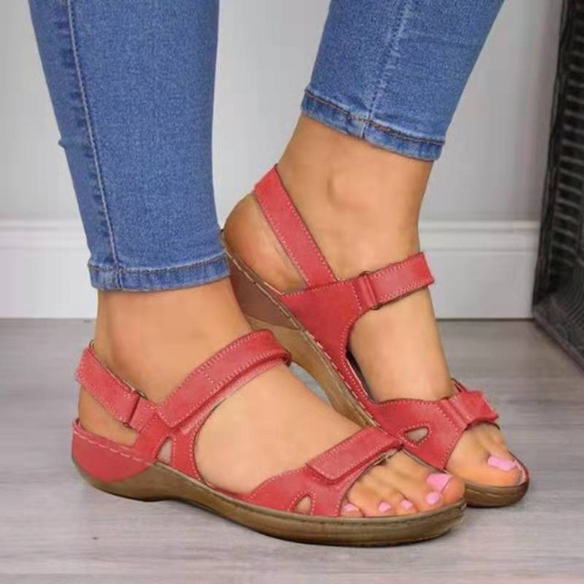 Fashion Women Sandals Flat Open Toe Shoes  Ladies Vintage Office Party Sandals  Flip Flops