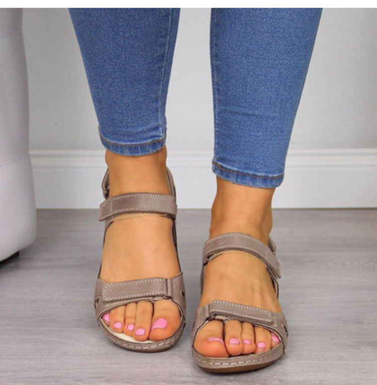 Fashion Women Sandals Flat Open Toe Shoes  Ladies Vintage Office Party Sandals  Flip Flops