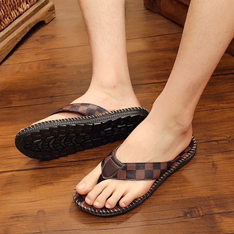 New style slippers fashion casual men's beach open toe flip flops
