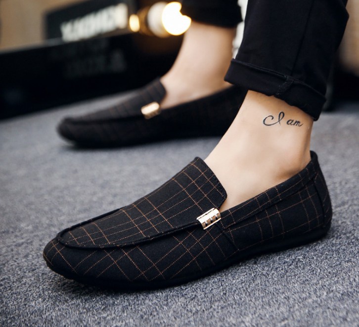 Women  men slip on casual flat sole lazy loafers shoes
