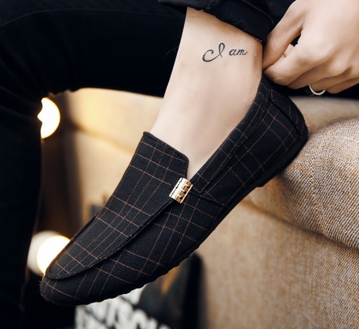 Women  men slip on casual flat sole lazy loafers shoes