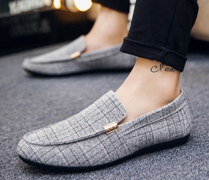 Women  men slip on casual flat sole lazy loafers shoes