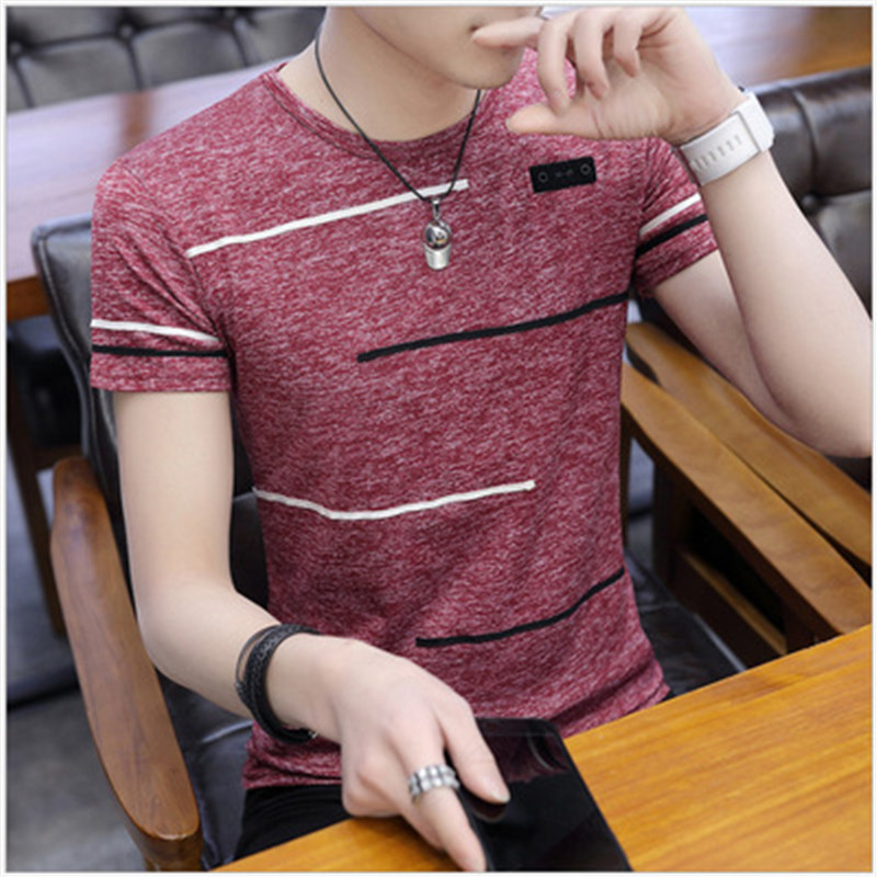 New men's ice silk quick-drying short-sleeved round neck t-shirt