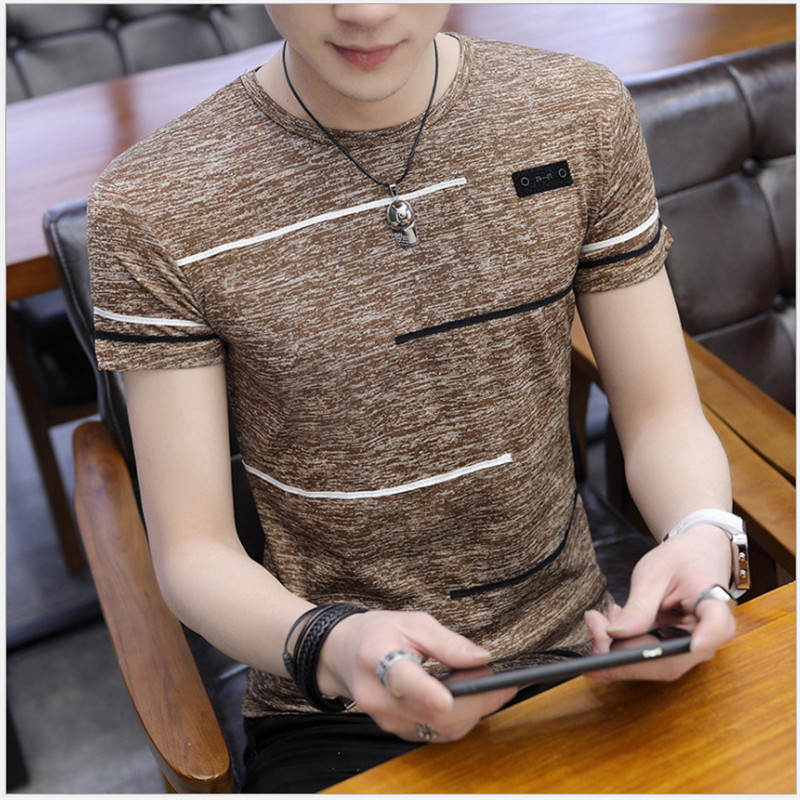 New men's ice silk quick-drying short-sleeved round neck t-shirt