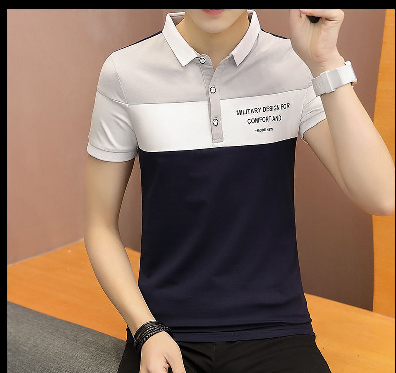 Summer new short-sleeved t-shirt young men shirt polo