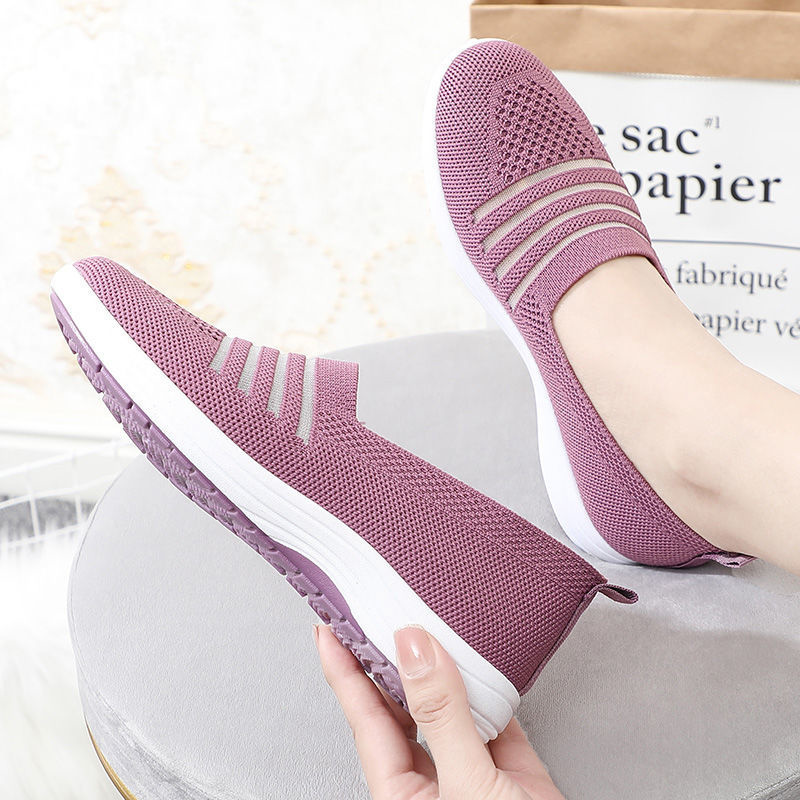 Summer new style women's casual running sports net shoes flat shoes