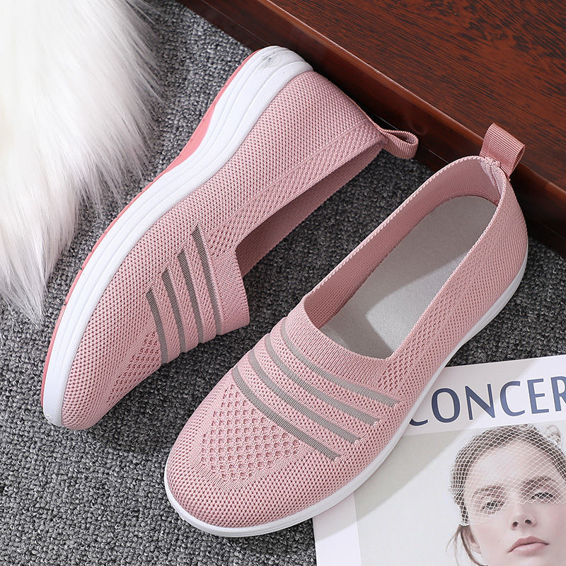 Summer new style women's casual running sports net shoes flat shoes